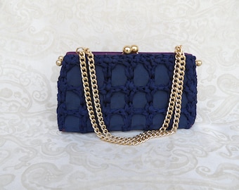 Vintage Loris Azzaro Paris  Woven Frame Bag