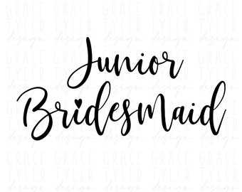 Junior Bridesmaid Svg, png, dfx, Bridal Party SVG, Wedding svg, instant download, Team Bride svg, wedding png, bridesmaid svg eps pdf cricut