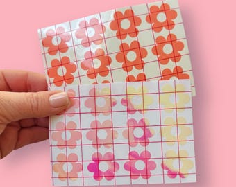 Holographic Daisy Flower Decal Set: Vinyl Stickers for Laptop, Car, Tumbler
