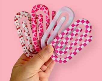 Acrylic Jumbo Paperclip Bookmark: Trendy Planner Clip | Halloween Paperclip |
