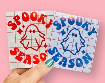Spooky Season Ghost Vinyl Decal | Halloween Decor
