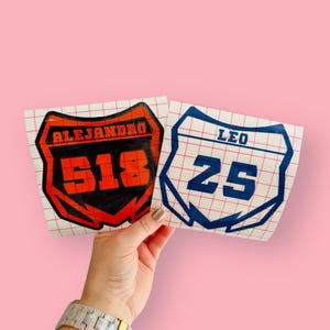 Dirt Bike Name Decal | Dirt Bike Moto Decal | Dirt Bike Decal | Motocross Decal | Motocross Personalized Plate Decal