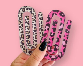 Acrylic Jumbo Paperclip Bookmark | Sublimated Planner Clip