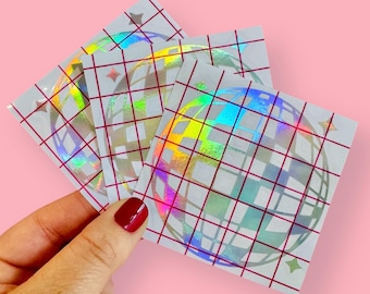Holographic Disco Ball Decal: Groovy Retro Car Sticker