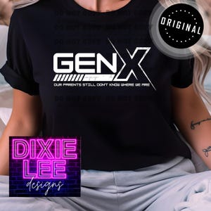 Gen X PNG tshirt design for DTF, Sublimation, Trendy,