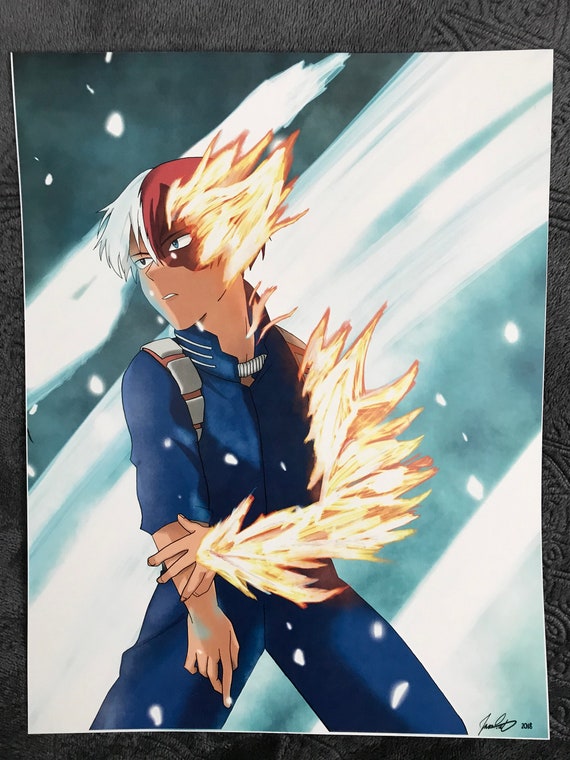 Shouto Todoroki Printable My Hero Academia Coloring Pages - Hd Football