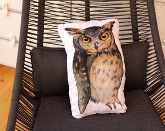 bilateral pillow - eagle-owl