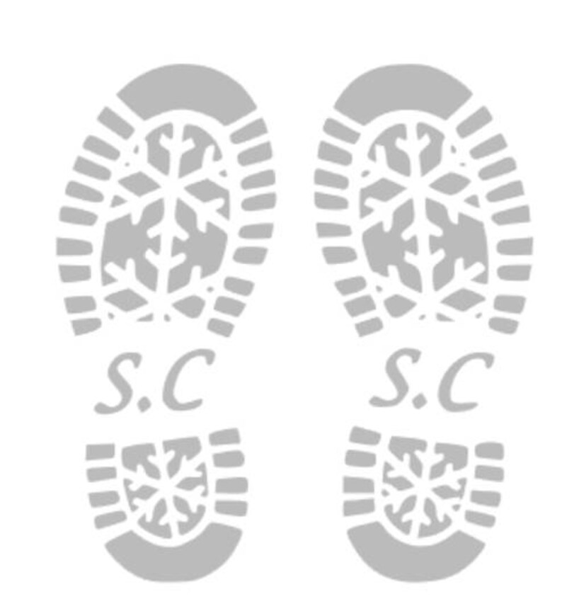 Santa Footprint Stencil - Etsy Australia