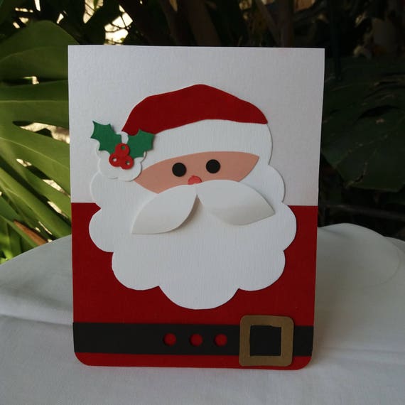Handmade Santa Christmas Card Etsy