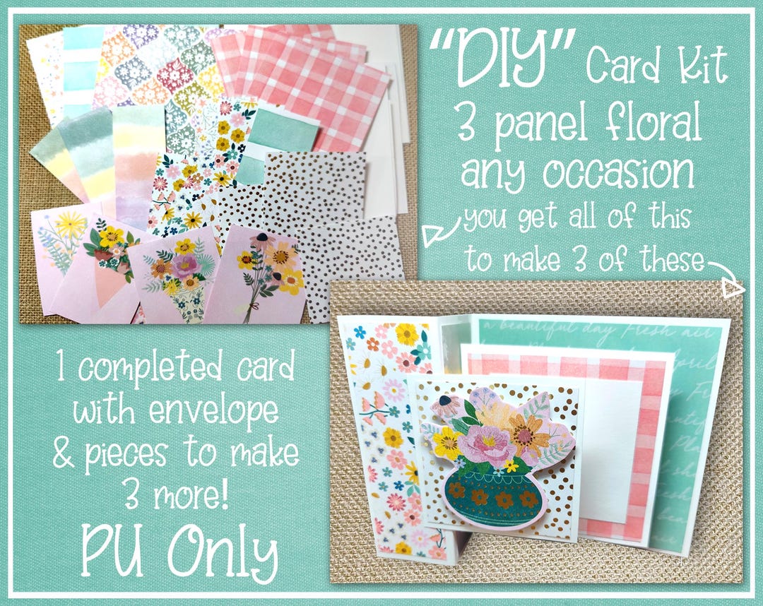 DIY All Occasion Card Making Kit Sample Included Spring Feminine Floral ...