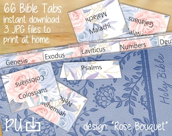 Bible Tabs,  Digital Download, Printable, Print & Cut