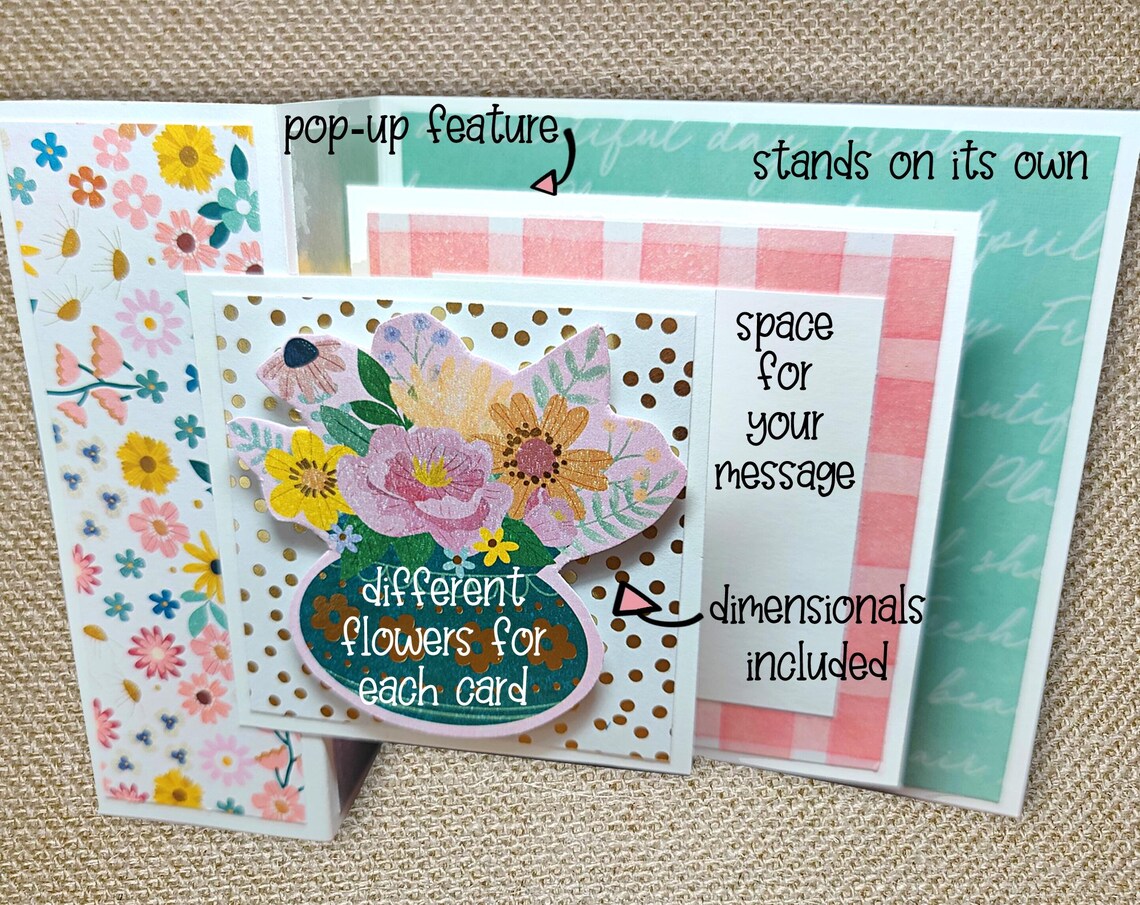 DIY All Occasion Card Making Kit Sample Included Spring Feminine Floral ...