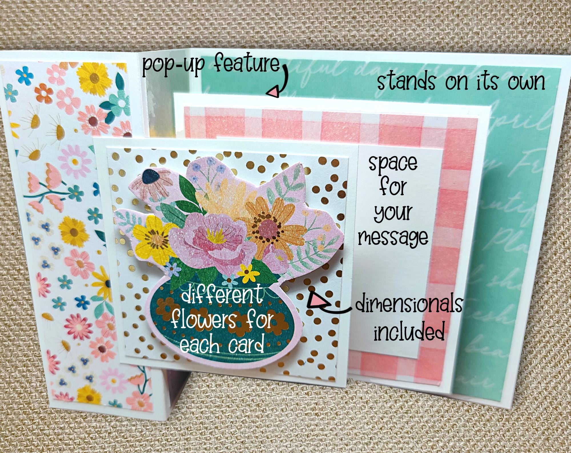DIY All Occasion Card Making Kit Sample Included Spring Feminine Floral ...