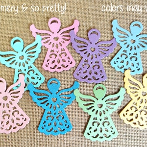 8 Angel Die Cuts Shimmery Cardstock Embellishments