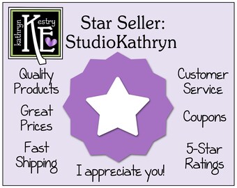 Star Seller - StudioKathryn is one of Etsy's Star Sellers!  Yay!  (This is an announcement and not for sale.)