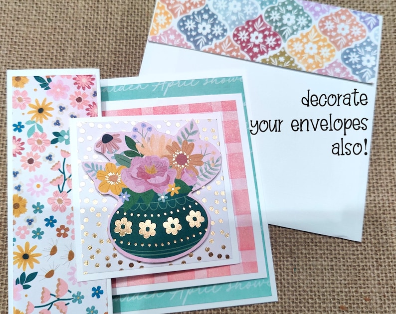 DIY All Occasion Card Making Kit Sample Included Spring Feminine Floral ...