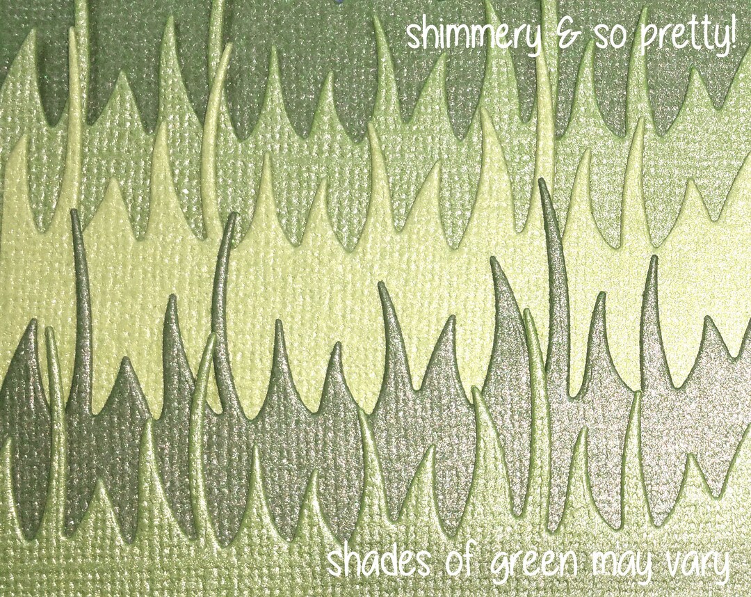Grass Border Grass Set Green Handmade Paper Cardstock Die Cut 8 pcs  Scrapbook