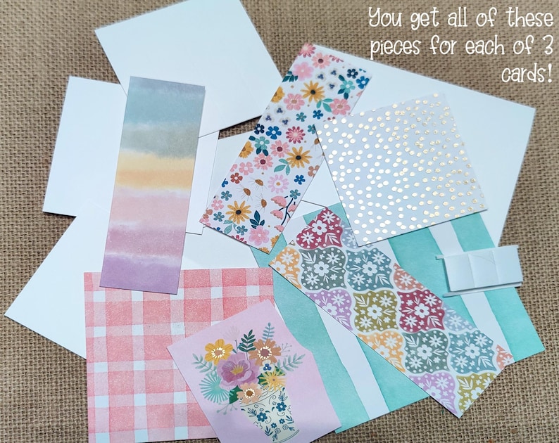 DIY All Occasion Card Making Kit Sample Included Spring Feminine Floral ...