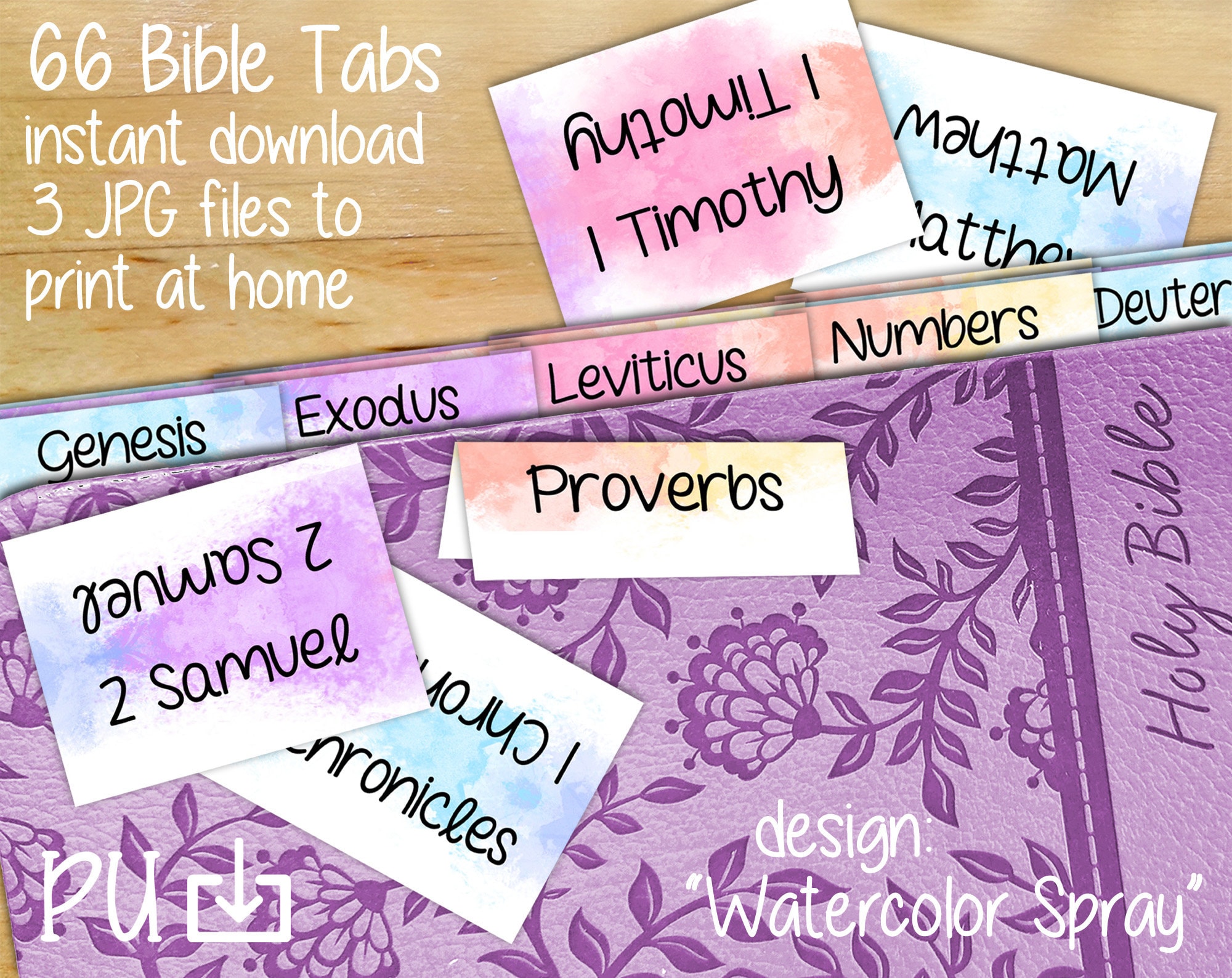 Bible Tabs Digital Download Printable Print &amp; Cut - Etsy