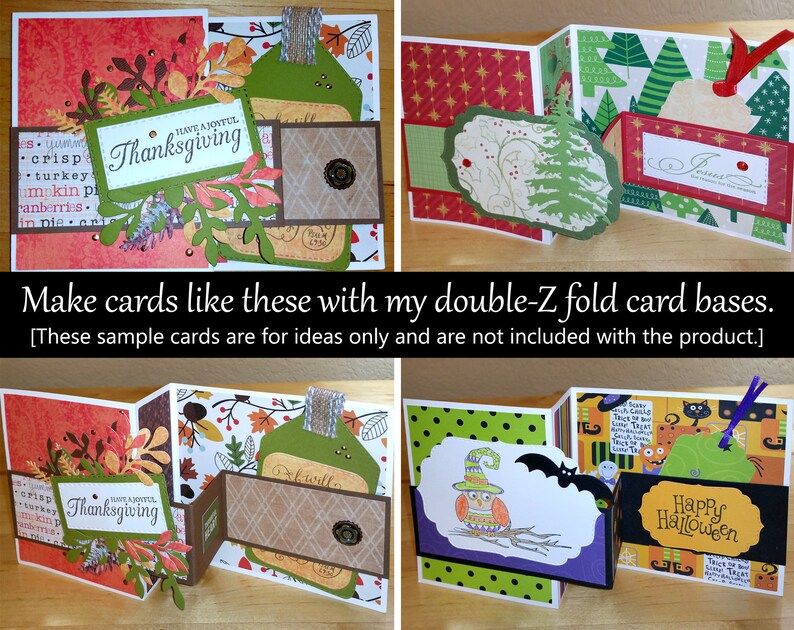Card Bases Cardstock Cardmaking Doublez Folds for 5 Etsy