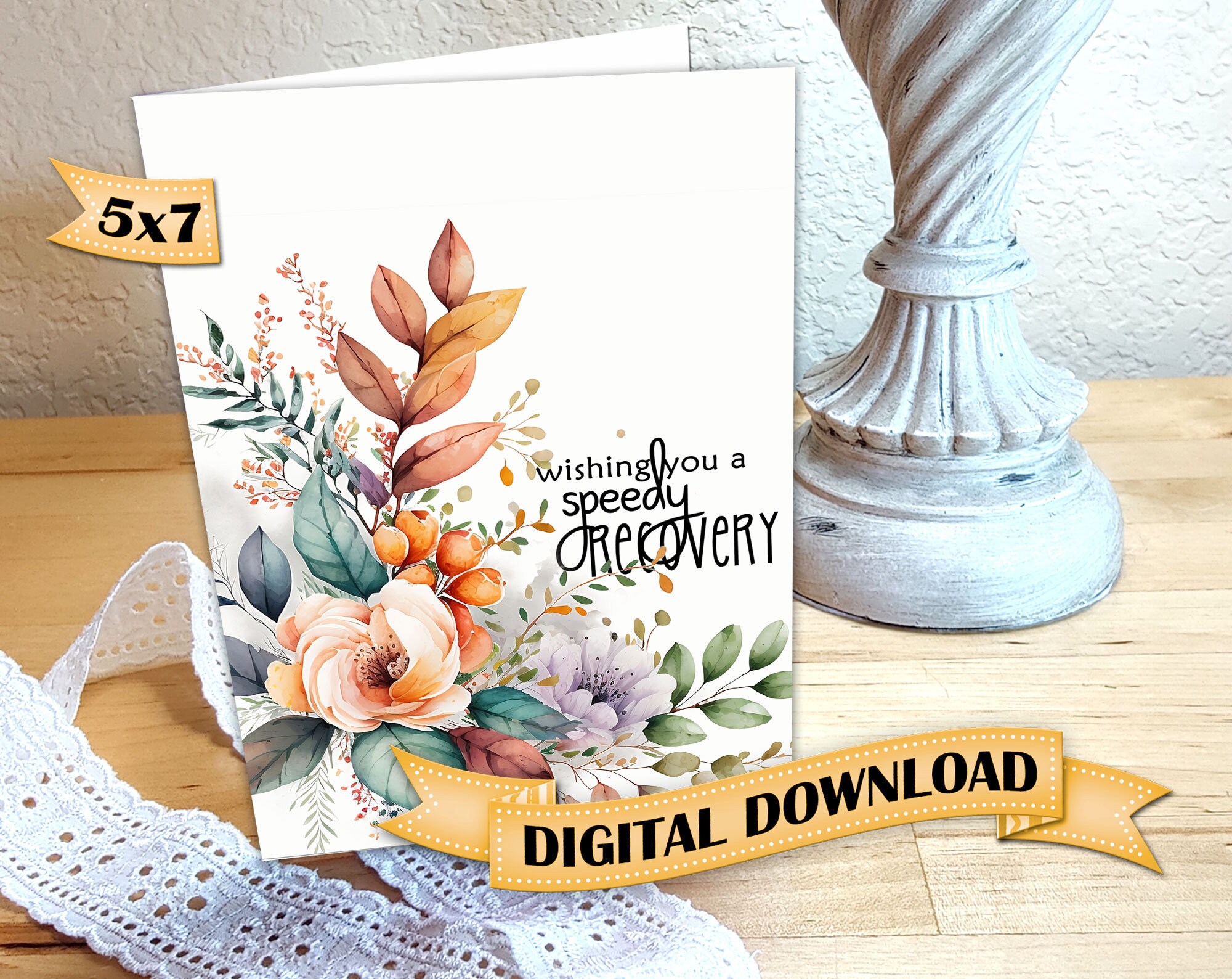 Digital Get Well Card Download Printable Recovery - Etsy