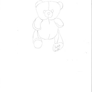 teddy bear: drawing and technical sheet to make the watercolor tutorial