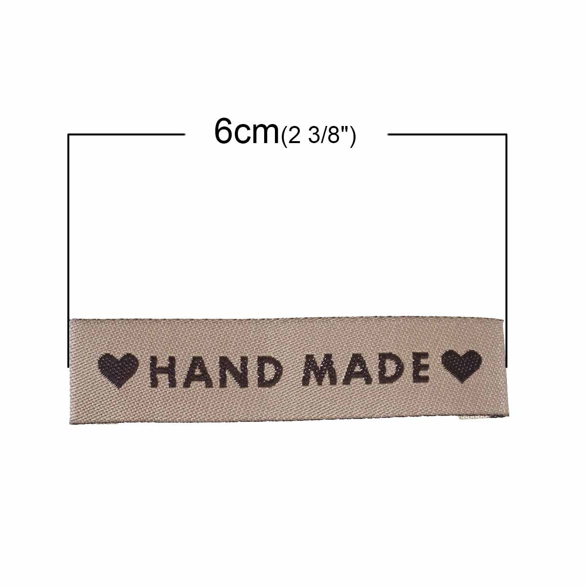 25 X Handmade Woven Fabric Labels Larger 6cm Sew on Tag Etsy UK