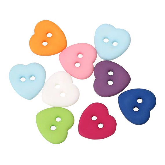 Pack of 50 Round Resin 12mm Mixed Colour 2 hole Buttons RB15