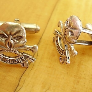 17 / 21st Lancers Death Or Glory Sterling Silver Cufflinks