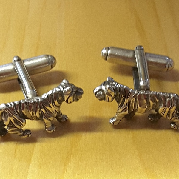 Tiger Cufflinks Etsy