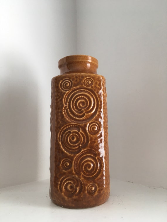 Vintage West German Pottery Vase Scheurich Keramik Jura Etsy