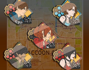 Fan Inspired Resident Evil Character pins