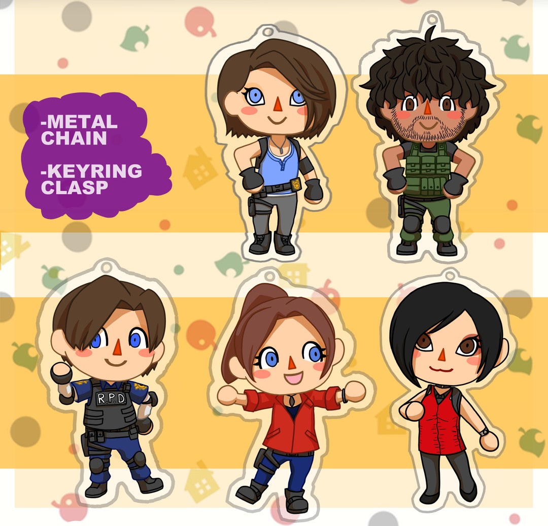 Fan Inspired Resident Evil X Animal Crossing Acrylic Charms - Etsy