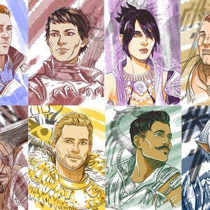 Fan Inspired Dragon Age mini print postcards 5 x 7