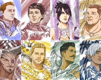 Fan Inspired Dragon Age mini print postcards 5 x 7