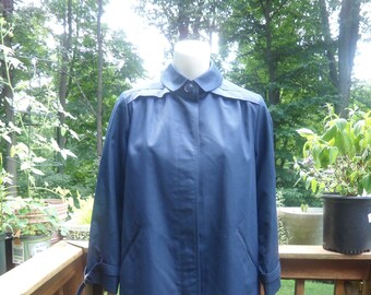 B Altman & Co Navy Trench Coat l Classic Non-Belted Navy Trench Coat