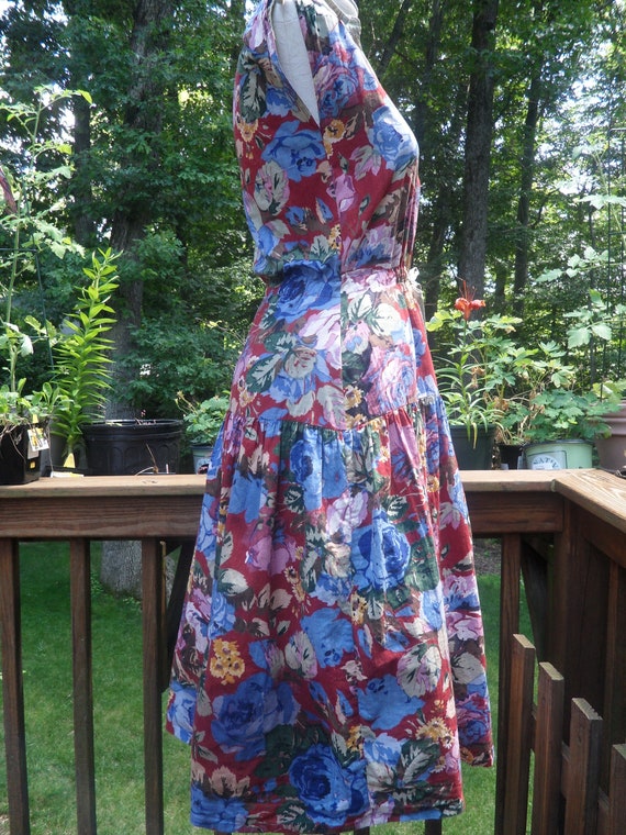 1970s Cotton Floral Dress l Made In India for Kar… - image 3