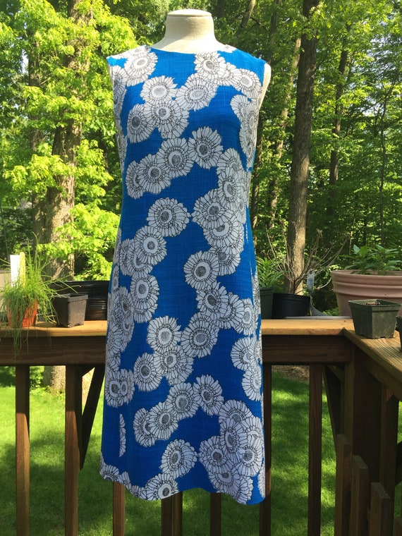 1970s Alex Coleman Floral Sheath Dress l Mod Flora