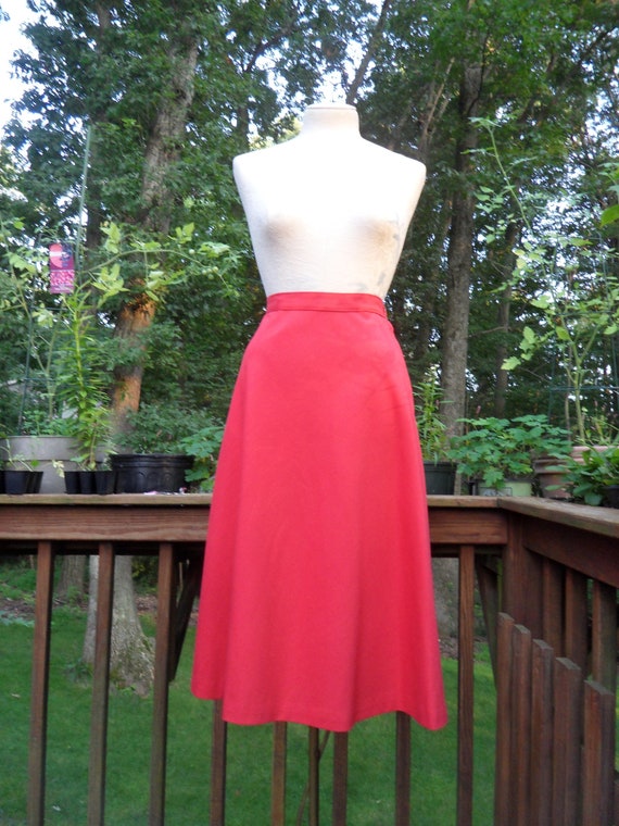 Vintage Red A-line Skirt