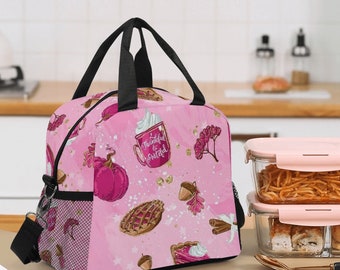 Insulated Polyester Lunch Bag For Women, Personalized Lunch Container For Picnickers, Lightweight Bento Bag Work / Sweetnesses