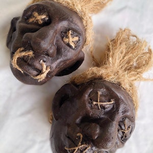 Hand Sculpted Shrunken Head