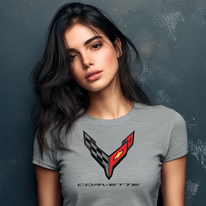 Corvette Womens C8 T-Shirt, C8 Logo, Soft Next Level brand T-Shirt, Corvette Apparel, Graphic Tee, Unisex T-Shirt, Raceday Gear