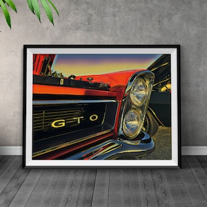 Pontiac GTO Digital Download, Classic Car Digital Download, Car Photography, Instant Download, 1965 Pontiac GTO Print, Muscle Car Art