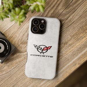 Corvette C5 Magnetic Tough Case, iPhone Case, Impact Resistant, MagSafe, Rubber Liner, Matte or Glossy, C5 Emblem, C5 Logo, Cell Phone Case
