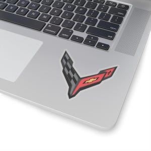 Corvette C8 Kiss-Cut Stickers, Corvette Decals, Gift for Her, Gift for Him, Custom Vehicle Decor, Strong Adhesive, White or Transparent