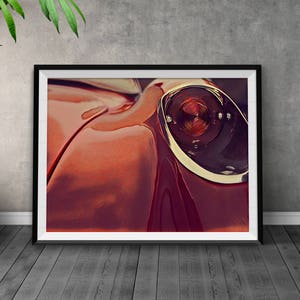 Classic Car Print, Vintage Car Print, Digital Download, Corvette Wall Art, Gift For Him, Instant Download, 1950&#39;s Corvette Print