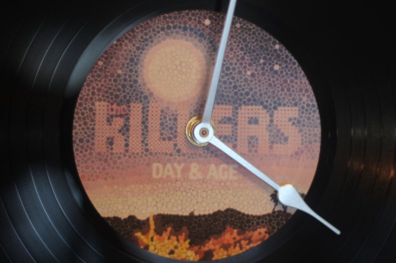 12 vinyl record clock with your favourite album cover made to order unique music retro gift