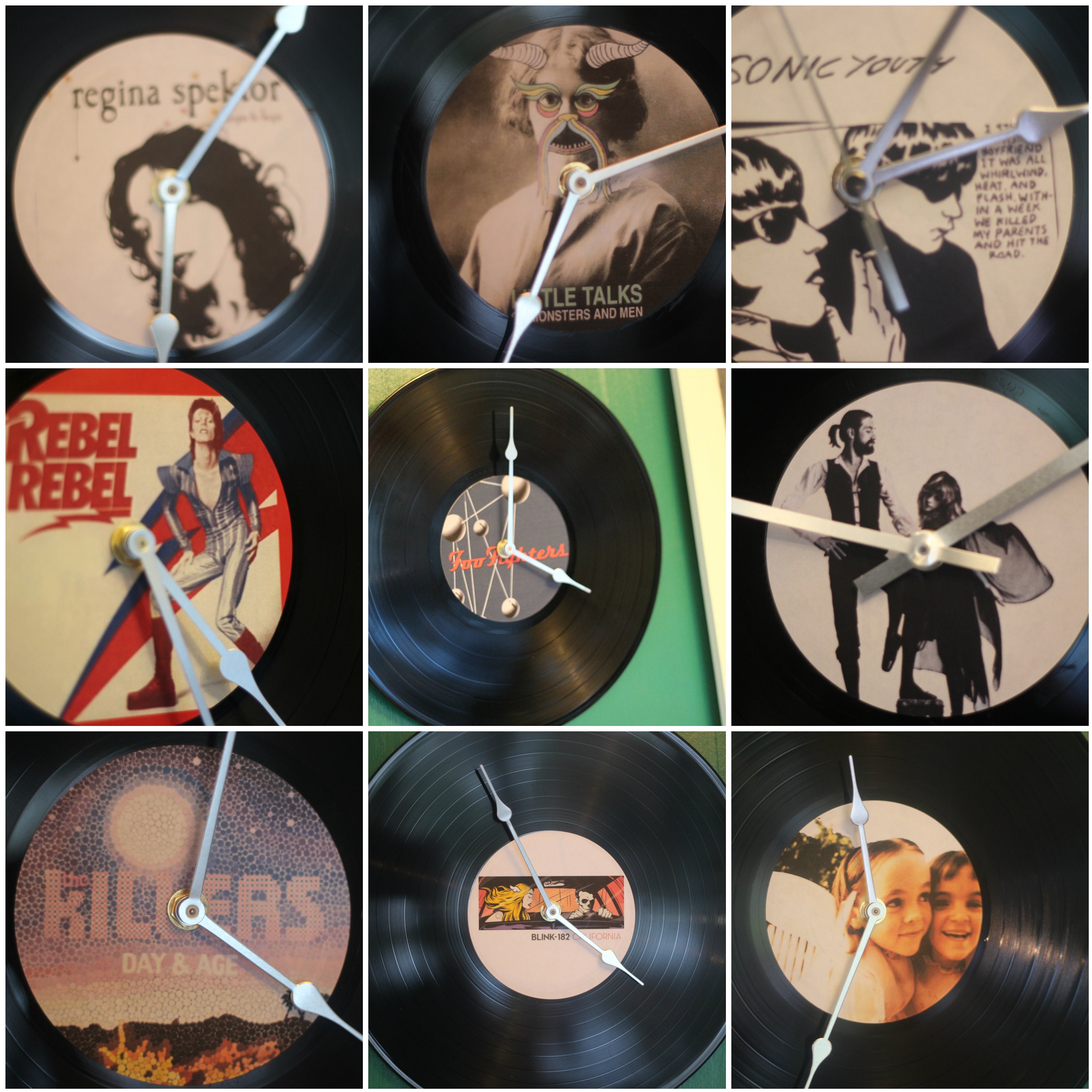 Record Clock 12 Vinyl Favourite Album Cover Made to Etsy UK