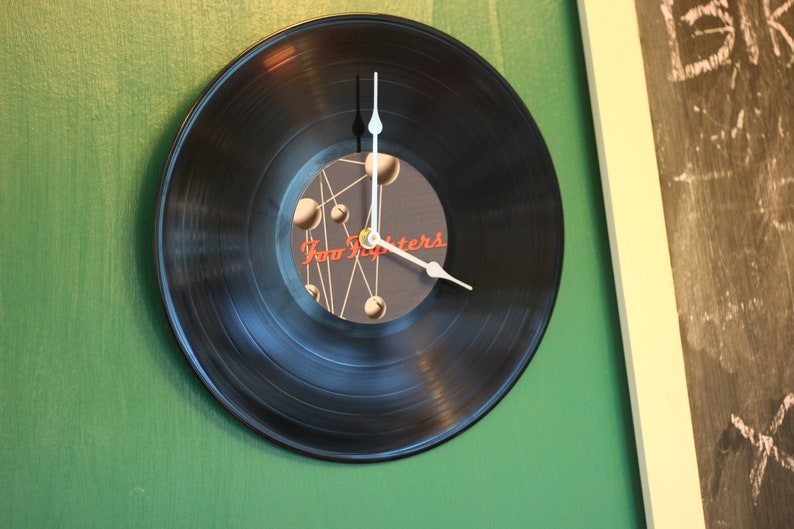 12 vinyl record clock with your favourite album cover made to order unique music retro gift