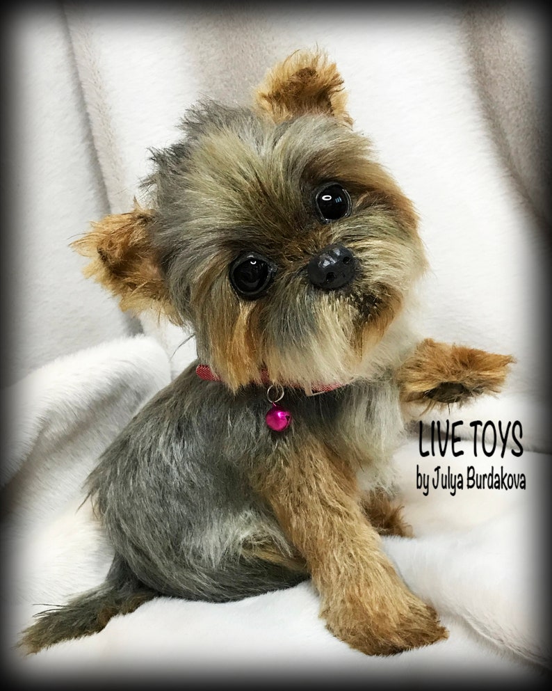 Yorkie Plush Yorkie Puppy Yorkshire Terrier Mohair Dog Pet Etsy